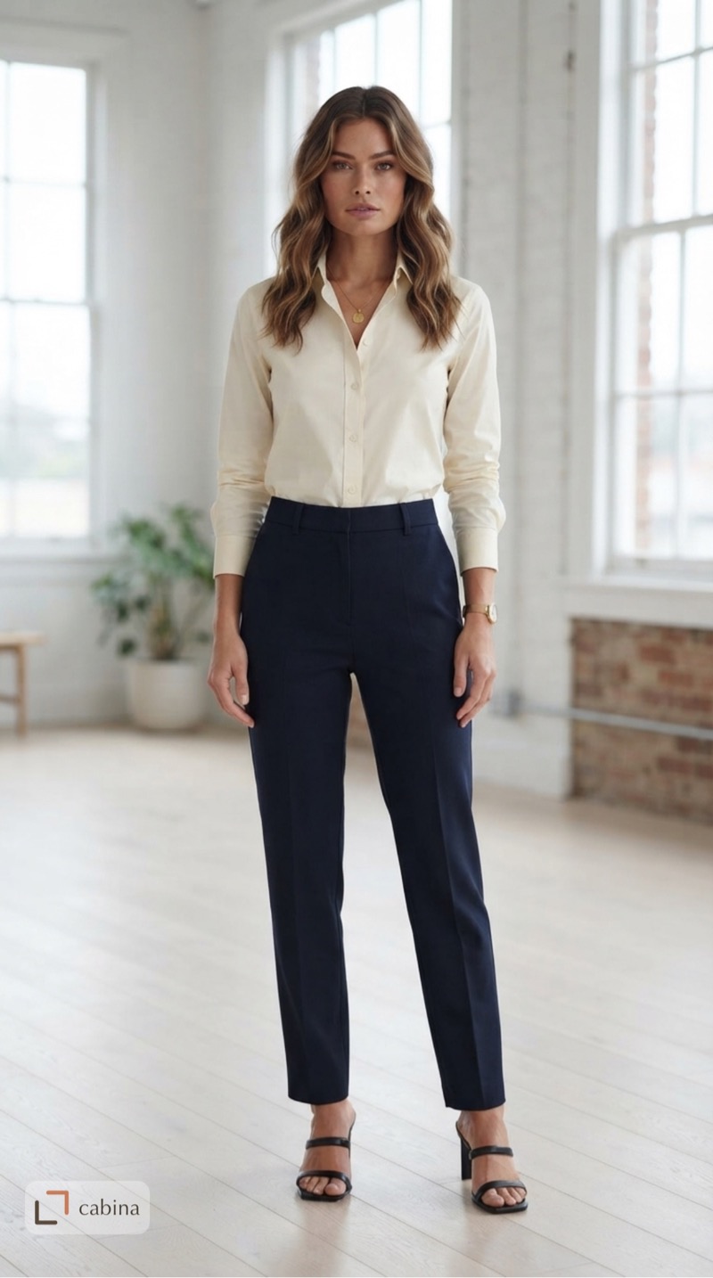 Cream Button-Down Shirt